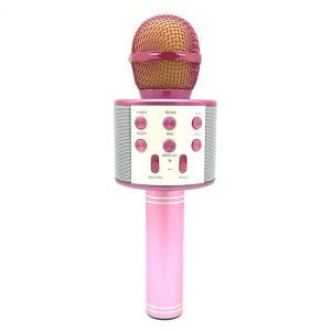 WS-858 Métal Haute Qualité Sonore Main KTV Karaoke Enregistrement Bluetooth Sans Fil Microphone, pour Ordinateur Portable, PC, Haut-Parleur, Casque, iPad, iPhone, Galaxy, Huawei, Xiaomi, LG, HTC et Autres Smart Phones SH698F974-20