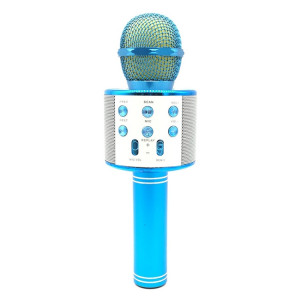 WS-858 Métal Haute Qualité Sonore KTV Karaoke Enregistrement Bluetooth Sans Fil Microphone, pour Ordinateur Portable, PC, Haut-Parleur, Casque, iPad, iPhone, Galaxy, Huawei, Xiaomi, LG, HTC et autres Smart Phones SH698L1125-20