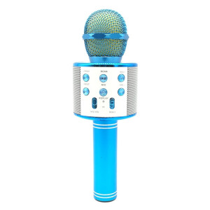 WS-858 Métal Haute Qualité Sonore KTV Karaoke Enregistrement Bluetooth Sans Fil Microphone, pour Ordinateur Portable, PC, Haut-Parleur, Casque, iPad, iPhone, Galaxy, Huawei, Xiaomi, LG, HTC et autres Smart Phones SH698L1125-20
