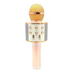 WS-858 Métal Haute Qualité Sonore Handheld KTV Karaoke Enregistrement Bluetooth Sans Fil Microphone, pour Ordinateur Portable, PC, Haut-Parleur, Casque, iPad, iPhone, Galaxy, Huawei, Xiaomi, LG, HTC et Autres Smart SH98RG738-20