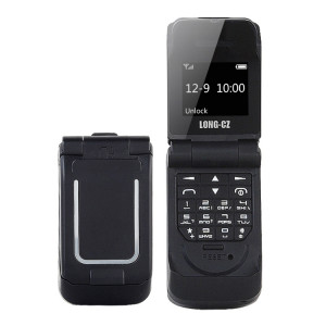 LONG-CZ J9 Téléphone avec mini clavier, 0.66 pouces, 18 touches, Bluetooth, FM, SOS, Anti-perdu, Son magique, Répondeur automatique, GSM, Simple SIM (Noir) SH753B952-20