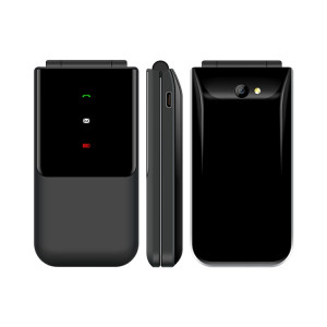Uniwa F2720 Flip téléphone, 1,77 pouce, SC6531E, support Bluetooth, FM, GSM, Dual Sim (Noir) SU687B1682-20