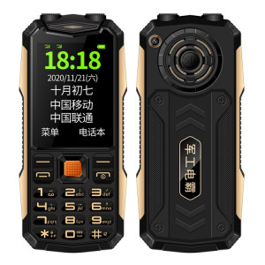 Téléphone aîné K1 Triple Proofing, Étanche étanche à l'épreuve des chocs, batterie de 4800mAh, 2,4 pouces, 21 touches, Bluetooth, lampe de poche LED, FM, SOS, double sim, réseau: 2G (noir) SH207B1828-20