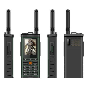 S-G8800 Téléphone pour personnes âgées à triple vérification, Étanche Antichoc Antipoussière, Batterie 2400mAh, 2,2 pouces, 21 Touches, Lampe de Poche LED, FM, Quad SIM, avec Antenne (Vert) SH209G847-20