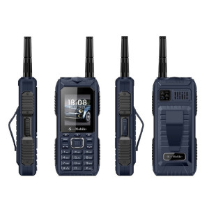Téléphone aîné S555 à l'épreuve triple, Batterie imperméable à l'épreuve des amortisseurs, une batterie de 2400mAh, 2.2. pouces, 21 touches, lampe de poche LED, FM, quad sim, avec antenne (bleu) SH213L908-20