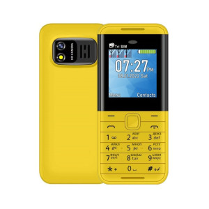 SERVO BM5310 Mini téléphone portable, clé russe, 1,33 pouces, MTK6261D, 21 touches, prise en charge Bluetooth, FM, Magic Sound, enregistrement automatique des appels, GSM, Triple SIM (jaune) SS386Y905-20