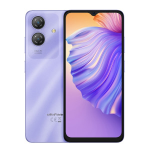  Ulefone Note 21, 4 Go + 128 Go, Face ID et empreinte digitale, 6,56 pouces Android 14 Unisoc T606 Octa Core, réseau : 4G, double SIM, OTG (Starlight Purple) SU634P545-20