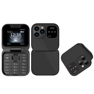 Téléphone à clapet mini SERVO i16 Pro, 1,77 pouces, MTK6261D, 23 touches, prise en charge Bluetooth, FM, Magic Sound, numérotation rapide, GSM, double SIM (noir) SS636B483-20