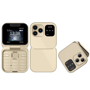 Téléphone à clapet mini SERVO i16 Pro, 1,77 pouces, MTK6261D, 23 touches, prise en charge Bluetooth, FM, Magic Sound, numérotation rapide, GSM, double SIM (or) SS636J1126-20