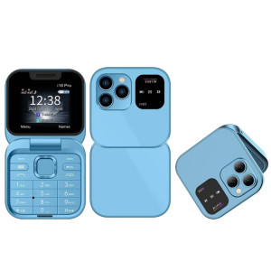 Téléphone à clapet mini SERVO i16 Pro, 1,77 pouces, MTK6261D, 23 touches, prise en charge Bluetooth, FM, Magic Sound, numérotation rapide, GSM, double SIM (bleu) SS636L1702-20