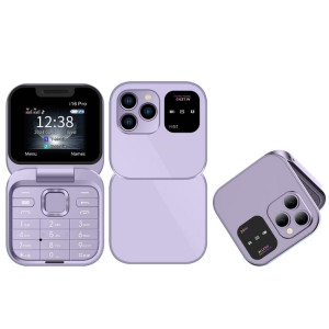 Téléphone à clapet mini SERVO i16 Pro, 1,77 pouces, MTK6261D, 23 touches, prise en charge Bluetooth, FM, Magic Sound, numérotation rapide, GSM, double SIM (violet) SS636P1168-20
