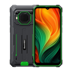 Blackview BV6200 Plus, 8 Go + 256 Go, IP68/IP69K/MIL-STD-810H, 6,56 pouces Android 14 Unisoc UMS9230 T606 Octa Core, Réseau : 4G, OTG, NFC (Vert) SB682G620-20