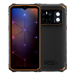 HOTWAV CYBER 13, téléphone robuste IP68/IP69K, 8 Go + 128 Go, 10800 mAh, 6,6 pouces Android 14.0 Unisoc T606 Octa Core, réseau : 4G, NFC, OTG (orange) SH708E1319-20