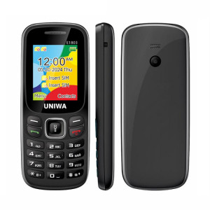 Téléphone à clavier pour personnes âgées UNIWA E1803, 1,77 pouces SC6531E, lampe de poche LED, 21 touches, réseau : 2G, (noir) SU730B1734-20