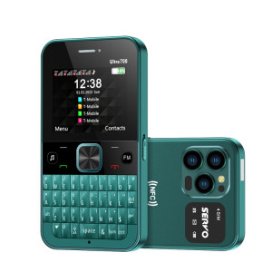 SERVO U700, 2,4 pouces, MTK6261D, 58 claviers complets, prise en charge Bluetooth, FM, NFC, numérotation rapide, lampe de poche, GSM, Quad SIM (vert) SS764G729-20