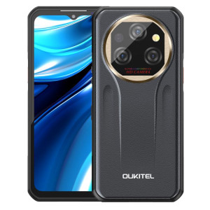  Téléphone robuste Oukitel WP39 Pro 5G, 12 Go + 512 Go, vision nocturne, reconnaissance d'empreintes digitales, écran 6,6 pouces, Android 14, MediaTek Dimensity 6300 Octa Core, NFC, OTG, réseau 5G (or) SO867J1944-20