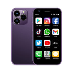 SOYES XS16, 3 Go + 64 Go, 3,0 pouces Android 10.0 MTK6737 Quad Core, Bluetooth, WiFi, Réseau : 4G, Double SIM, Prise en charge de Google Play Store (Violet) SS876P512-20