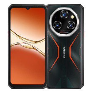  Téléphone robuste Oukitel WP55 5G, 12 Go + 256 Go, appareil photo 108 Mpx, reconnaissance d'empreintes digitales, processeur MediaTek Dimensity 7025 Octa Core 6,6 pouces, NFC, OTG, réseau 5G (orange) SO884E1784-20