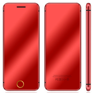 Ulcool V66+, 1,54 pouces, MTK6261D, prise en charge de la synchronisation Bluetooth, numérotation Bluetooth, FM, anti-perte, GSM, double SIM (rouge) SH887R783-20