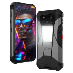  Téléphone robuste projecteur Unihertz Tank 4 Pro, 16 Go + 512 Go, vision nocturne, écran 6,73 pouces, Android 13 Dimensity 8300 Octa Core, réseau 5G, NFC (noir) SU965B410-20