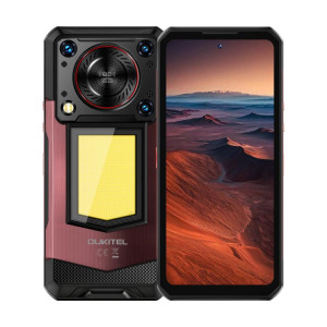  Téléphone robuste Oukitel WP56, 12 Go + 512 Go, appareil photo 108 Mpx, identification par empreinte digitale, écran 6,8 pouces, Android 15, MTK Dimensity 7050 Octa Core, NFC, OTG, réseau 5G (rouge) SO968R1070-20