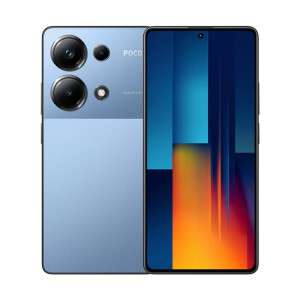  Xiaomi POCO M6 Pro Global, 8 Go + 256 Go, lecteur d'empreintes digitales à l'écran, 6,67 pouces MIUI 14 MediaTek Helio G99-Ultra Octa Core 2,2 GHz, NFC, réseau : 4G (bleu) SX986L479-20