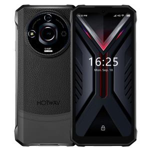  Téléphone robuste HOTWAV T7, 6 Go + 256 Go, 6280 mAh, 6,6 pouces Android 13 MT8788 Octa Core, réseau : 4G, OTG (noir) SH379B238-20