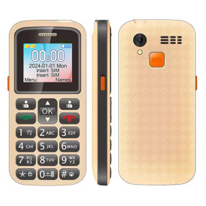 Téléphone portable pour personnes âgées UNIWA M220, 1,77 pouces, batterie 800 mAh, réseau : 2G, SOS, lampe de poche LED, FM, (jaune) SU540Y1937-20