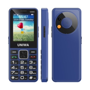 Téléphone à clavier pour personnes âgées UNIWA V2000, 2,4 pouces Unisoc T107, batterie 1700 mAh, lampe de poche LED, SOS, réseau : 4G, (bleu) SU551L434-20