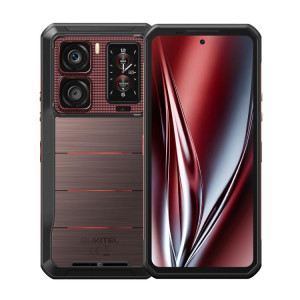  Téléphone robuste Oukitel WP300 avec montre connectée, 12 Go + 512 Go, 6,8 pouces, Android 15, MediaTek Dimensity 7050 Octa Core, NFC, OTG, réseau 5G (rouge jujube) SO941R415-20
