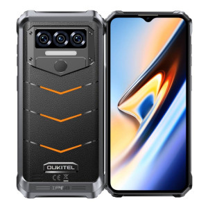  Téléphone robuste Oukitel WP38, 12 Go + 256 Go, IP68/IP69K, identification par empreinte digitale, 10 600 mAh, 6,52 pouces MediaTek MT8788 Octa Core, NFC, OTG, réseau : 4G (orange) SO738E645-20