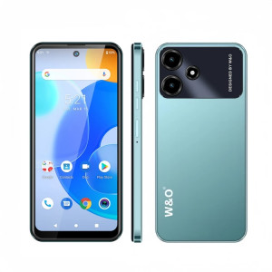 Téléphone de marque, W&O X100, 3 Go + 32 Go, 6,528 pouces Android 10 Mediatek MT6739 Quad Core, réseau : 4G (vert) SH877G988-20