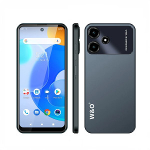 Téléphone de marque, W&O X100, 3 Go + 32 Go, 6,528 pouces Android 10 Mediatek MT6739 Quad Core, réseau : 4G (gris) SH877H460-20