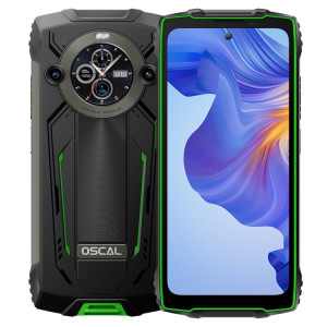  Blackview Oscal PILOT 2, IP68/IP69K/MIL-STD-810H, 6,5 pouces Android 14 MediaTek MT6789 Octa Core, réseau : 4G, OTG, NFC (vert) SH904G202-20