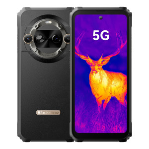  Blackview BL9000 Pro 5G, caméra d'imagerie thermique, 12 Go + 512 Go, IP68/IP69K/MIL-STD-810H, 6,78 pouces Android 14 MediaTek Dimensity 8020 Octa Core, réseau : 5G, NFC, OTG (noir) SB401B1739-20