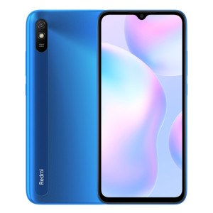 Xiaomi Redmi 9A, 4 Go + 64 Go, Batterie 5000 mAh, identification faciale, 6,53 pouces MIUI 12 MTK Helio G25 Octa Core jusqu'à 2,0 GHz, réseau : 4G, double SIM, prise en charge de Google Play (bleu) SX675L1591-20