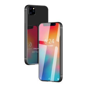 Melrose 2019, 3 Go + 32 Go, Identification du visage et d'empreinte digitale, 3,4 pouces, Android 8.1 MTK6739V / WA quad noyau jusqu'à 1,28 GHz, réseau: 4g, double carte SIM, support Google Play (Black) SH928B1837-20