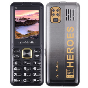 Téléphone pour personnes âgées W23, 2,2 pouces, batterie 800 mAh, 21 touches, prise en charge Bluetooth, FM, MP3, GSM, Triple SIM (noir) SH212B1807-20