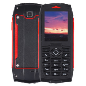 Téléphone robuste Rugtel R1C, IP68 étanche à la poussière antichoc, 2,4 pouces, MTK6261D, batterie 2000 mAh, SOS, FM, double SIM (rouge) SR303R207-20