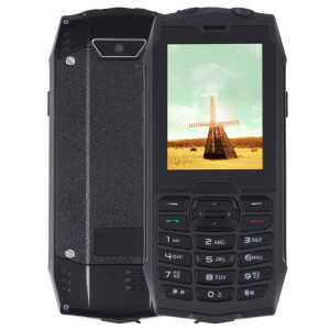 Téléphone robuste Rugtel R3C, IP68 étanche à la poussière antichoc, 2,8 pouces, MTK6261D, batterie 2500 mAh, SOS, FM, double SIM (noir) SR306B109-20