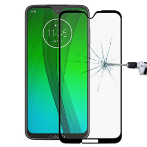 Protecteur d'écran en verre trempé plein écran 9H 9D pour Motorola Moto G7 (noir) SH681B1796-20