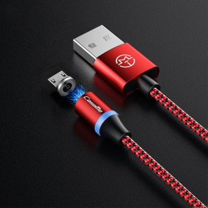 Câble de chargement magnétique CaseMe Series 2 USB vers Micro USB, longueur: 1 m (rouge) SC131R169-20