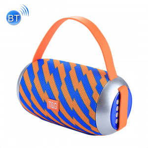 Haut-parleur portable Bluetooth TG112, avec fonction radio FM et Radio, prise en charge des cartes mains libres et TF et lecture de disque U (orange + bleu) SH18EL862-20