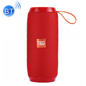 Haut-parleur stéréo sans fil Bluetooth V4.2 T & G TG106 portable avec poignée, microphone intégré, prise en charge des appels mains libres et carte TF & AUX IN & FM, Bluetooth Distance: 10 m (rouge) SH191R1188-20