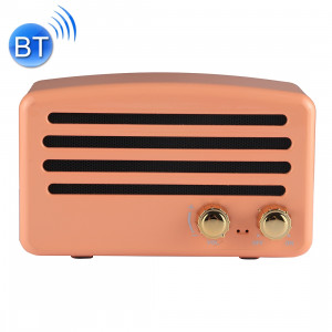 Haut-parleur stéréo portable sans fil Bluetooth V4.2 avec lanière, microphone intégré, prise en charge des appels mains libres et carte TF & AUX IN & FM, Bluetooth Distance: 10 m (orange) SH202E1225-20