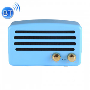 Haut-parleur stéréo sans fil portable Bluetooth V4.2 avec lanière, MIC intégré, prise en charge des appels mains libres et carte TF & AUX IN & FM, Bluetooth Distance: 10m (bleu ciel) SH02TT1082-20