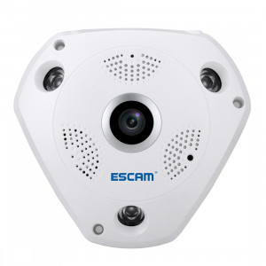 ESCAM Shark QP180 960P 360 degrés Fisheye objectif 1.3MP WiFi IP Camera, détection de mouvement de soutien / vision nocturne, Distance IR: 10m SE0327336-20