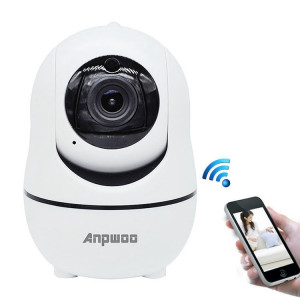 Anpwoo YT008 720P HD WiFi Caméra IP, détection de mouvement de soutien et vision nocturne infrarouge et carte SD (Max 32 Go) (blanc) SA801W648-20