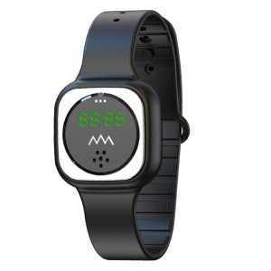 Bracelet anti-mousquet de gel de silice d'extérieur F9 avec horloge (noir) SH223B369-20