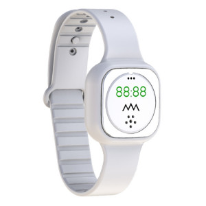 Bracelet anti-mousquet de gel de silice extérieure F9 avec horloge (blanc) SH223W689-20